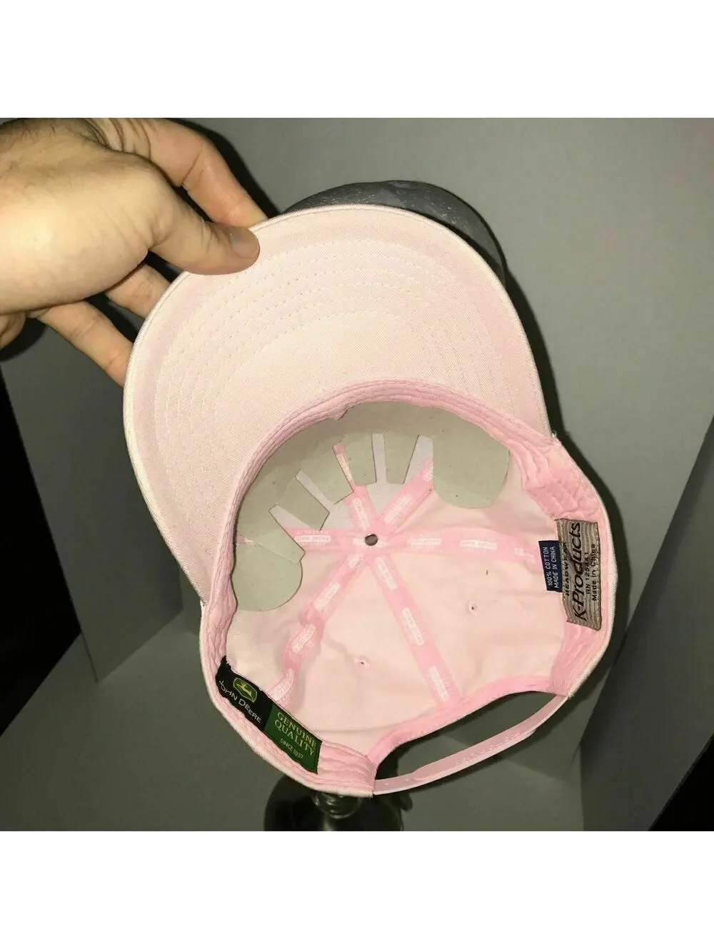 VTG John Deere K-Products Hat Pink Snapback Cap